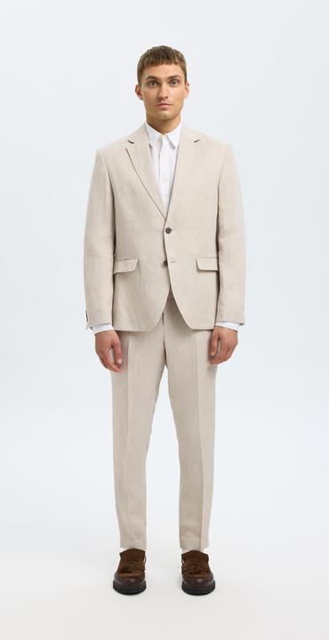 Actual product image Selected Regular fit linen blazer (54)