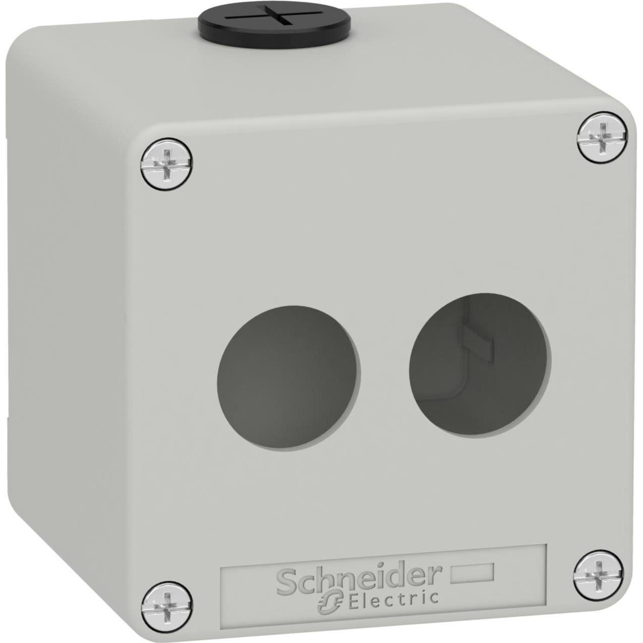 Schneider Electric XAPD1502 Leergehäuse XAP Metall grau für 2x22mm - CSA (Gehäuse), Elektronikzubehör + Gehäuse, Grau