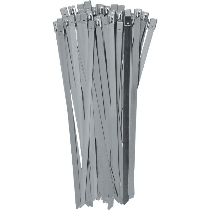 Yato, Kabelbinder, OPASKI ZACISKOWE ZE STALI NIERDZEWNEJ 4,6x400mm /100szt. (Metallkabelbinder, 115 mm, 100 Stk.)