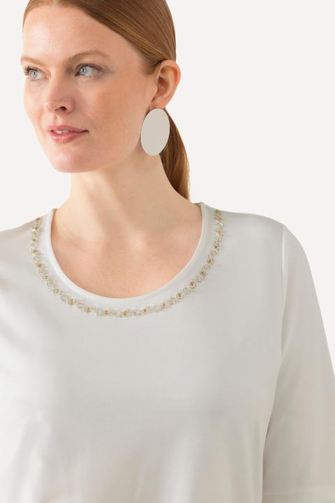 Actual product image Ulla Popken Beaded Neckline Tee (42, 44)