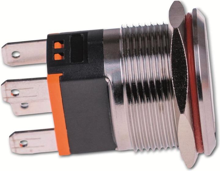 Produktbild Joy-it BUTTON22C-M-GR Tastschalter 250 V/AC 15 A 1 x Ein/Aus IP67, IK10 tastend 1 St.