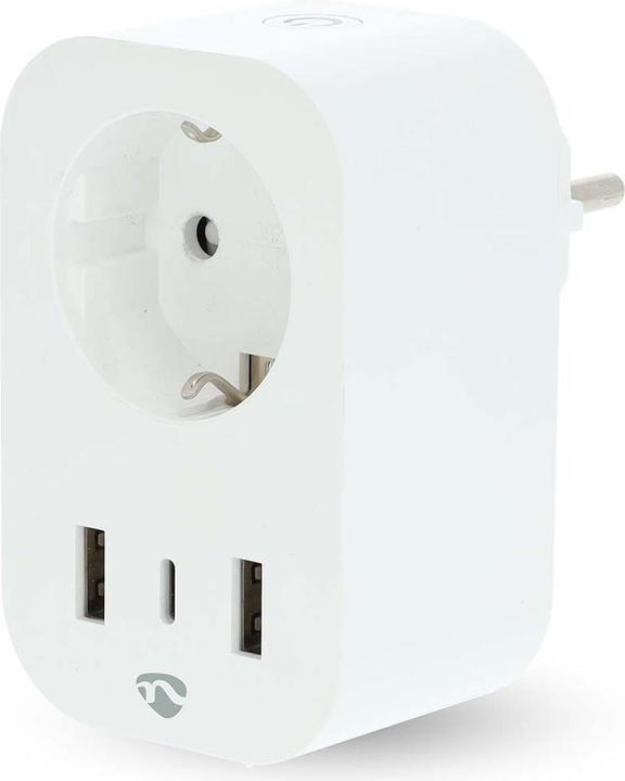 Produktbild Nedis SmartLife Smart Stecker Wi-Fi | Leistungsmesser | 3680 W | Type F (CEE 7/7) / 1x USB-C™ / 2x U