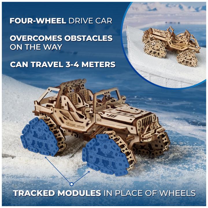 Actual product image Ugears 70204 Tracked Off-Road Vehicle