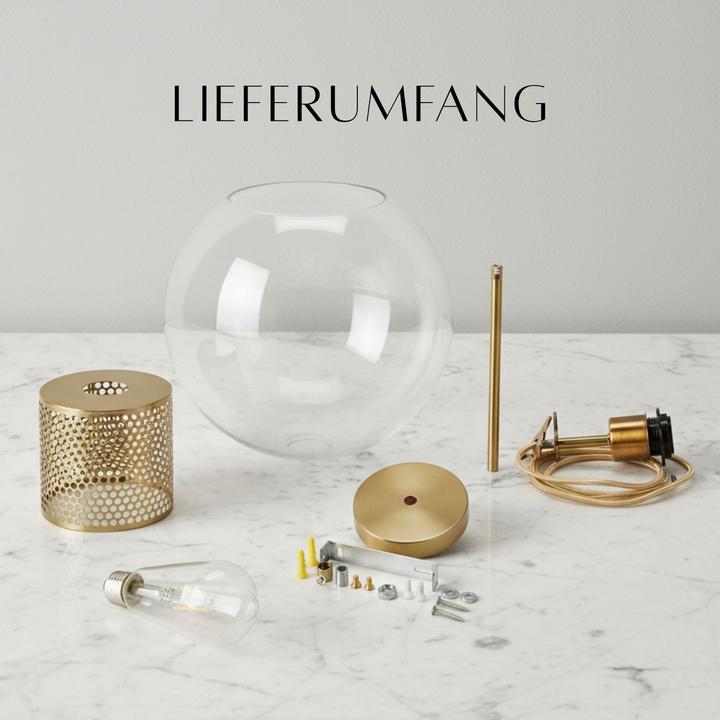 Produktbild Hermex Glas-Deckenleuchte Pendelleuchte Hängelampe Deckenlampe Hängeleuchte (E27)