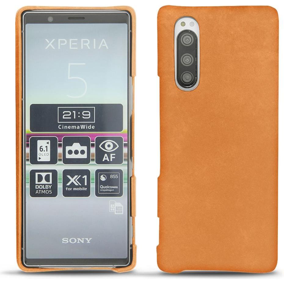 Noreve Lederschutzhülle (Sony Xperia 5), Smartphone Hülle, Orange