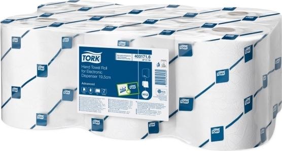Actual product image Tork Håndklaedeark Advanced H12 2-lag hvid 471113 enMotion 6rl - (6 ruller pr. karton) (6 x)