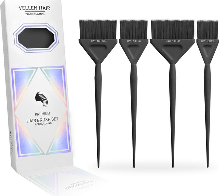 Produktbild Vellen Hair Färbepinsel Set 4er Pack schwarz