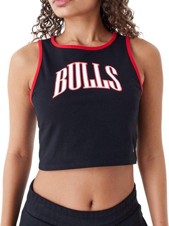 Actual product image New Era Ladies Crop Tank Top Chicago Bulls noir (S)