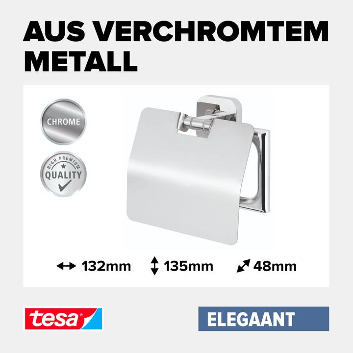 Produktbild tesa ELEGAANT Toilettenrollenhalter inkl. Klebelösung ohne Bohren