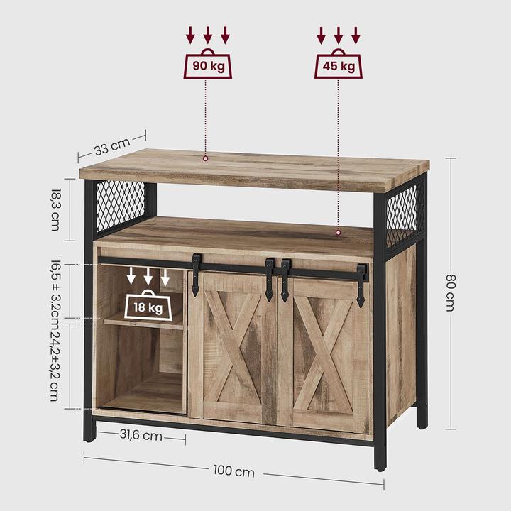 Image du produit Vasagle Sidey (100 x 33 x 80 cm)