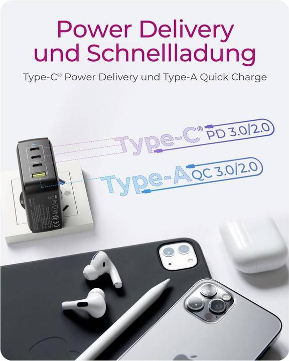 Produktbild Icy Box IB-PS1040-PD (100 W, 4 Ports)