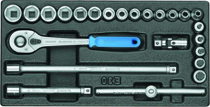 Actual product image Gedore 500 ES30 socket wrench assortment in /3 ES module