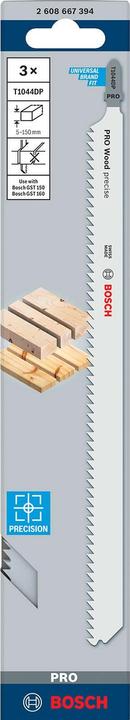 Produktbild Bosch Professional Zubehör PRO Wood precise T1044DP Stichsägeblatt, 250 mm, 3-tlg.