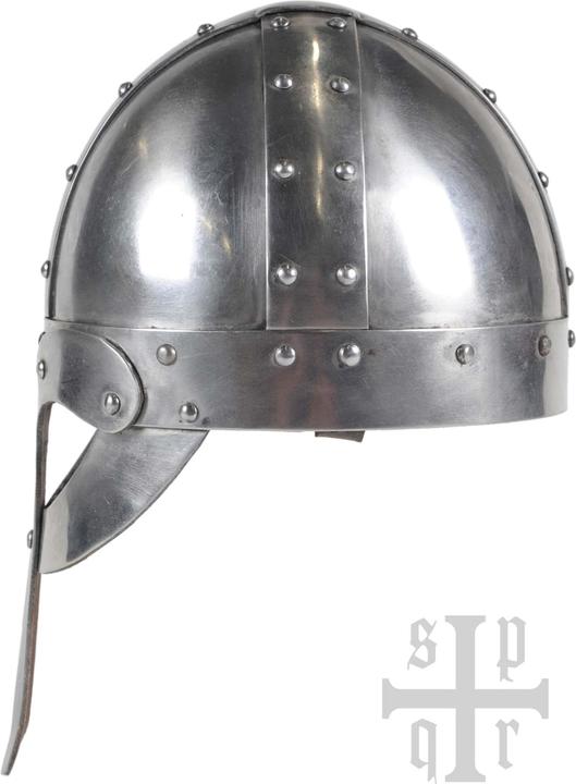 Actual product image SPQR Viking goggle helmet with long nasal 2 mm steel