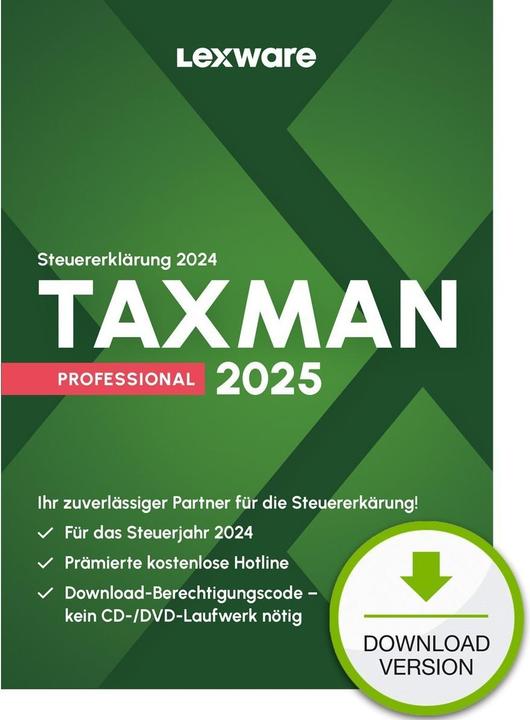 Immagine prodotto Lexware TAXMAN professional 2025 (1 Utente, 12 mesi)