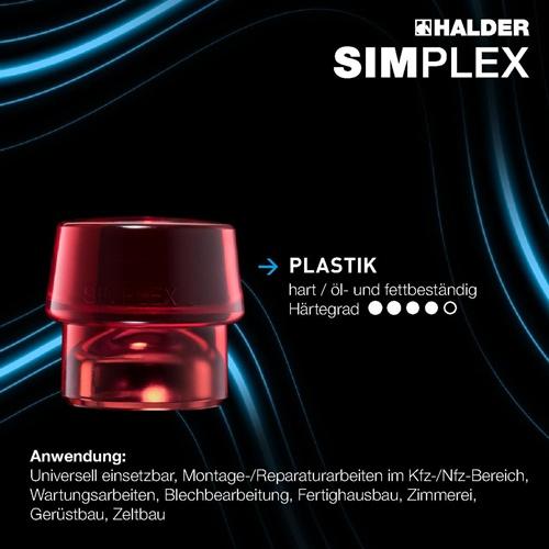 Actual product image Halder SIMPLEX soft-face hammer 50 RUBBER/PLASTICS TE SIMPLE (1130 g)