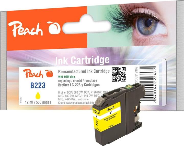 Produktbild Peach Tinte Brother LC-223 Yellow (Y)