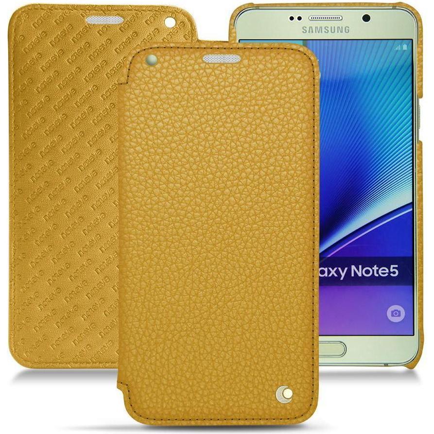 Noreve Lederschutzhülle horizontal (Samsung Galaxy Note 5), Smartphone Hülle, Orange