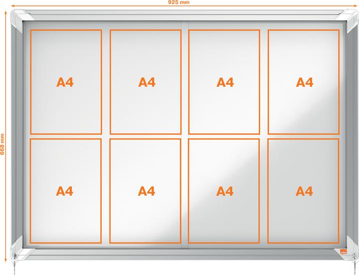 Actual product image Nobo Showcase Pacific 8xA4 (Bulletin board, 97.20 x 68.90 cm)