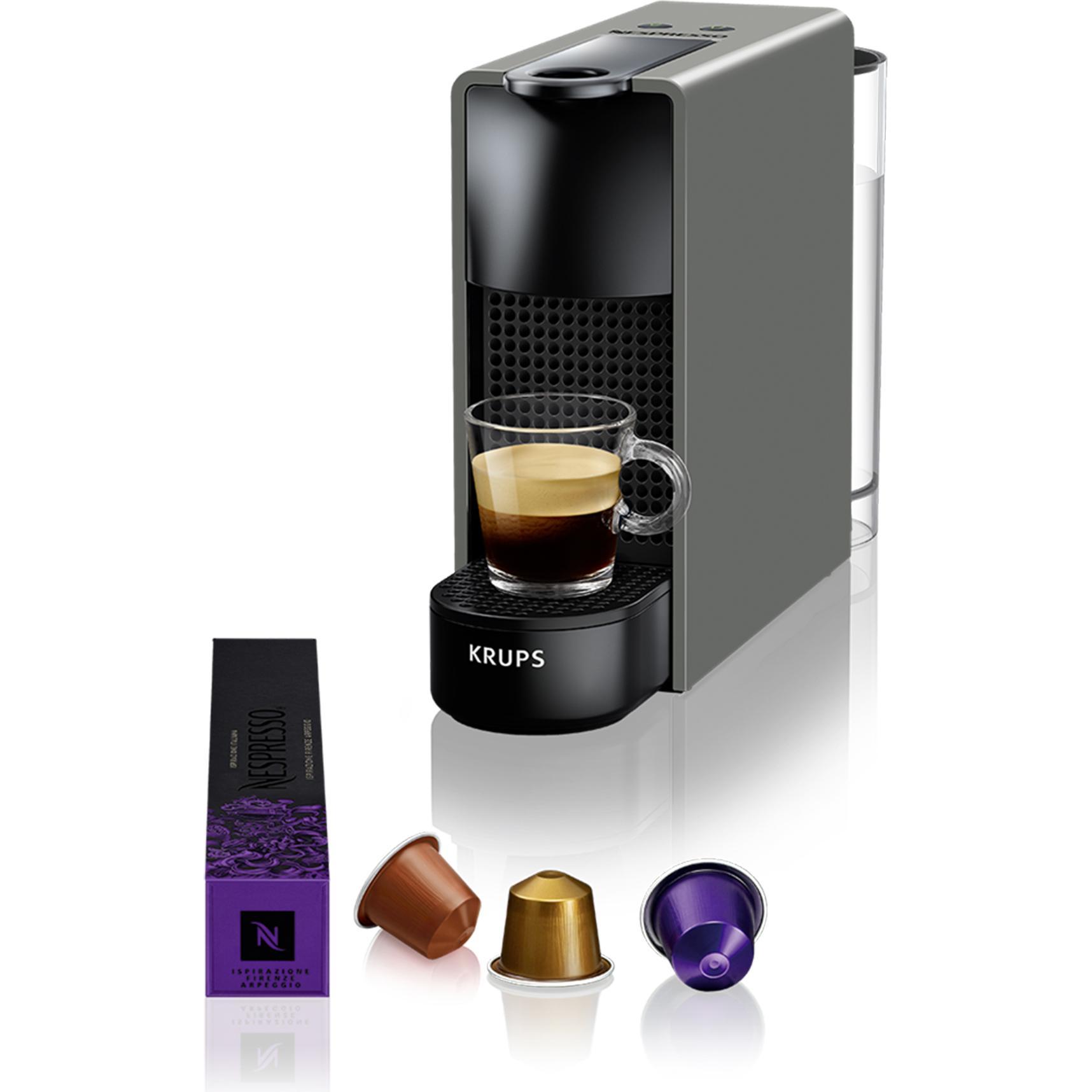 Krups Grigio Nespresso Essenza Mini, Macchina Da Caffè A Capsule,