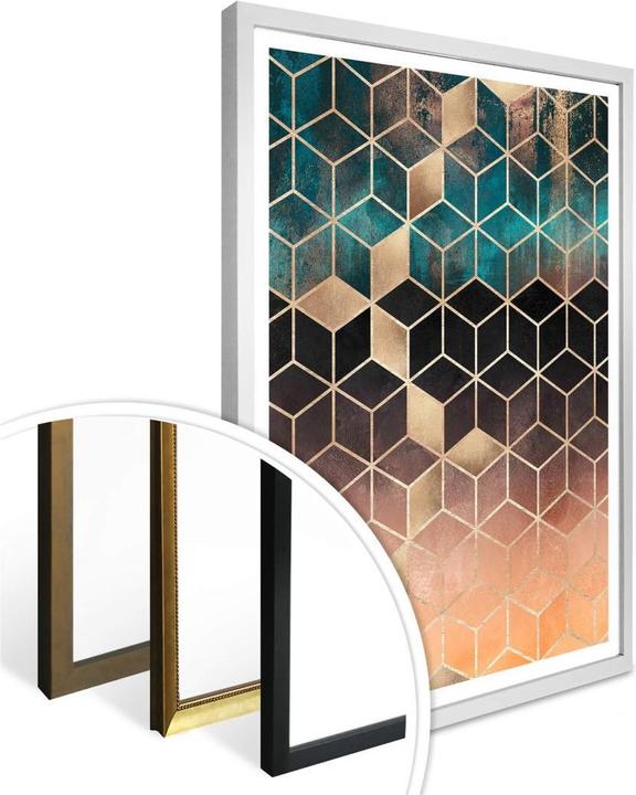 Image du produit Trenddeko Géométrie vert doré (80 x 100 cm)