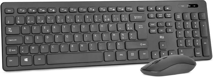 Rii AZERTY Wireless Keyboard and Mouse Kit - RK200 (Eng. Int., Wireless)