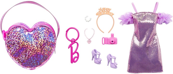 Produktbild Barbie Fashion Kleidung und Deluxe-Tasche mit Zubehör im Thekendisplay