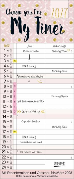 Produktbild My Timer - Glamour your Time 2027