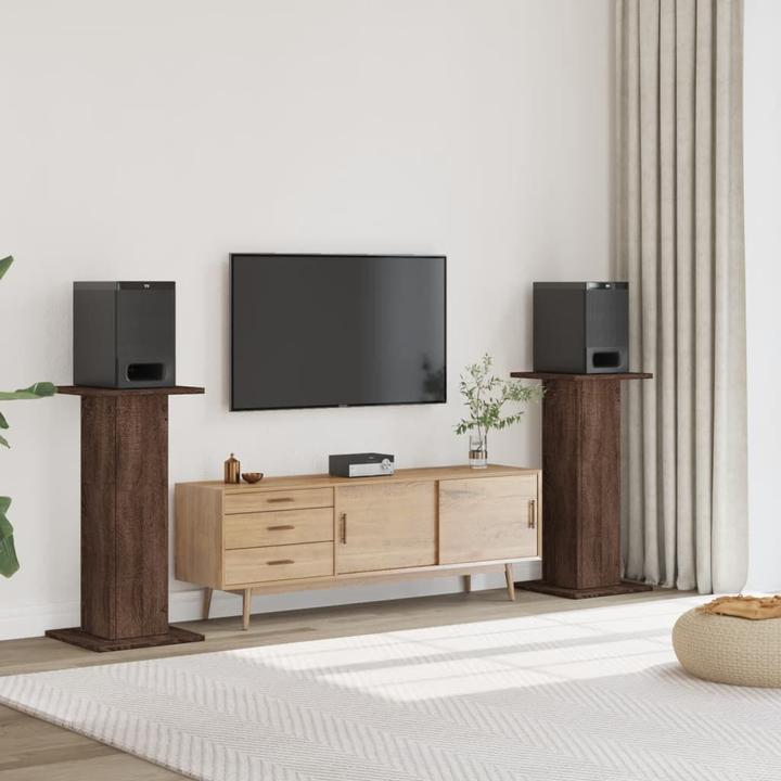 Image du produit vidaXL Pied d'enceinte 2 pièces 30 x 30 x 95 cm (1 paire, Support, Non mobile)