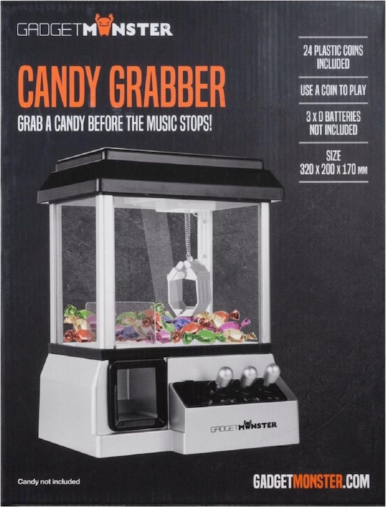 Actual product image Gadget Monster Candy Machine "Candy Grabber" Three Levers with Music