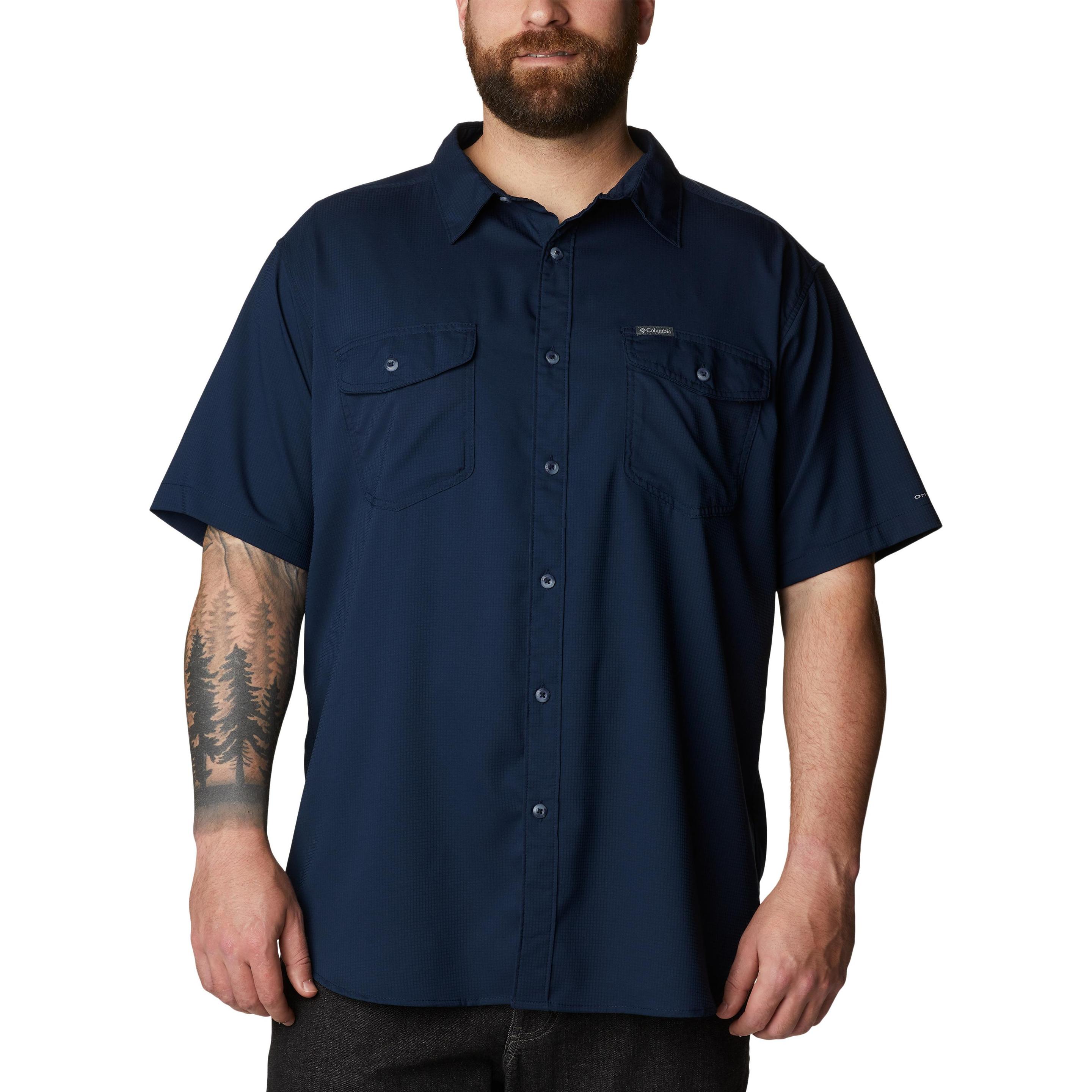 Columbia, Herren, Hemd, Utilizer II Solid Short Sleeve Shirt, Blau, (XL)
