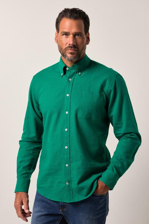 Produktbild JP1880 Hemd, Langarm, Leinenmix, Buttondown-Kragen, Modern Fit (6XL)