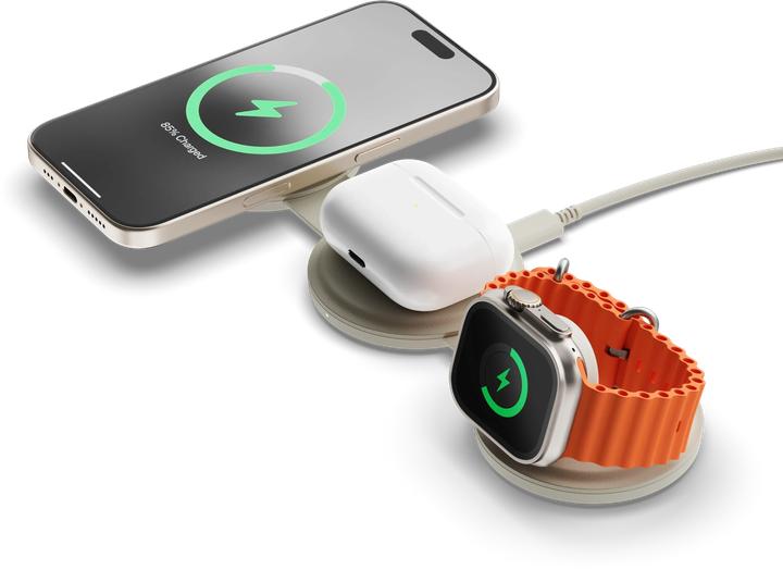 Produktbild Satechi OntheGo 3-in-1 Wireless Charger mit Qi2 (15 W)