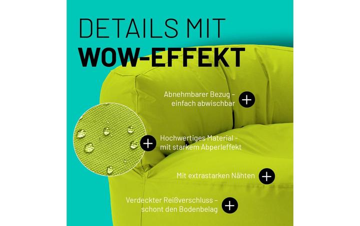 Image du produit Lumaland Sitzsack Lounge 30 L, Apfelgrün