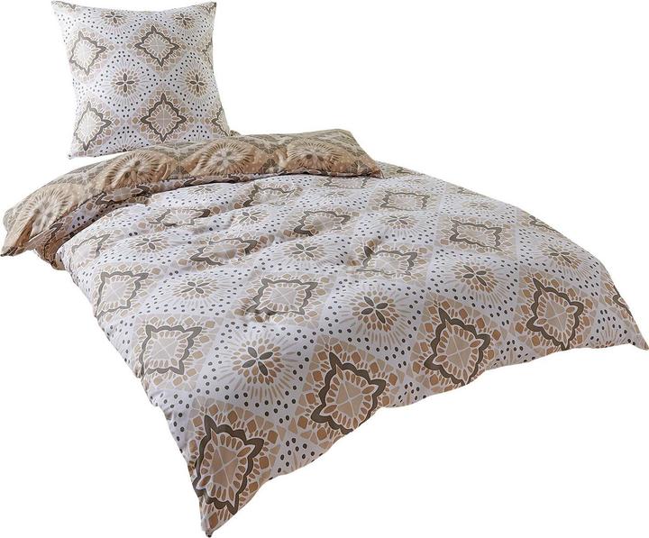 Produktbild Traumschlaf München beige (Bettwäsche Set, 155x220 cm + 80x80 cm)