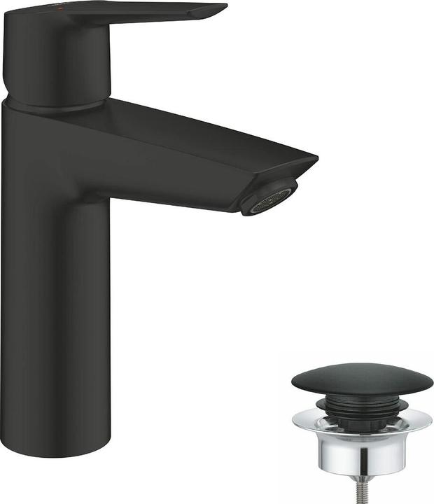 Produktbild Grohe Start QuickFix Lavaboarmatur, M-Size, Push-Open, energiesparend, mattschwarz