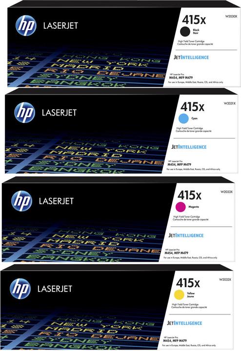 Energie-Label HP Original Toner 415X 4er Set LaserJet Enterprise M455 dn Pro MFP M454 M479 dw