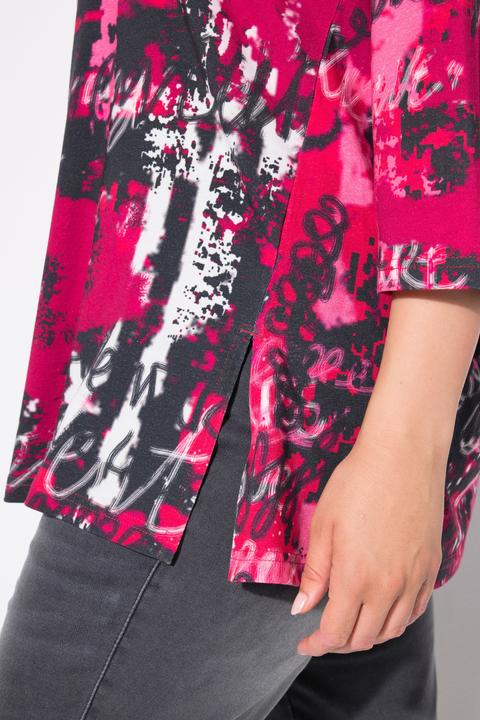 Produktbild Ulla Popken Shirt, A-Linie, Zierfalten, Carree-Ausschnitt, 3/4-Arm (50, 52)