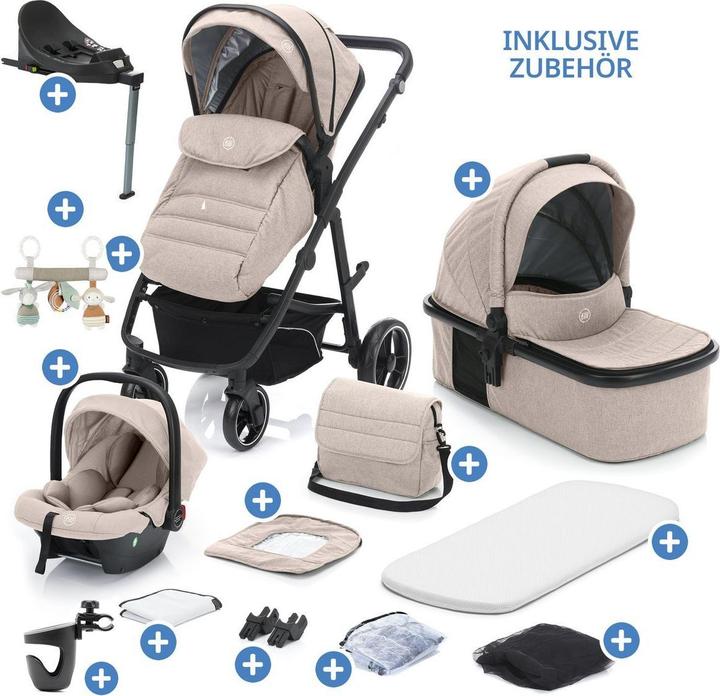 Produktbild Fillikid Kinderwagen 3 in 1 4-1 Kombi-Kinderwagen-Set Fill Jaguar mit (0 Monate - 4 Jahre)