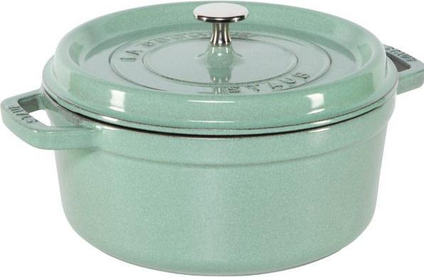 Produktbild Staub Cocotte 24 cm, rund, Salbei, Gusseisen (24 cm, Bräter + Schmortopf, Gusseisen)