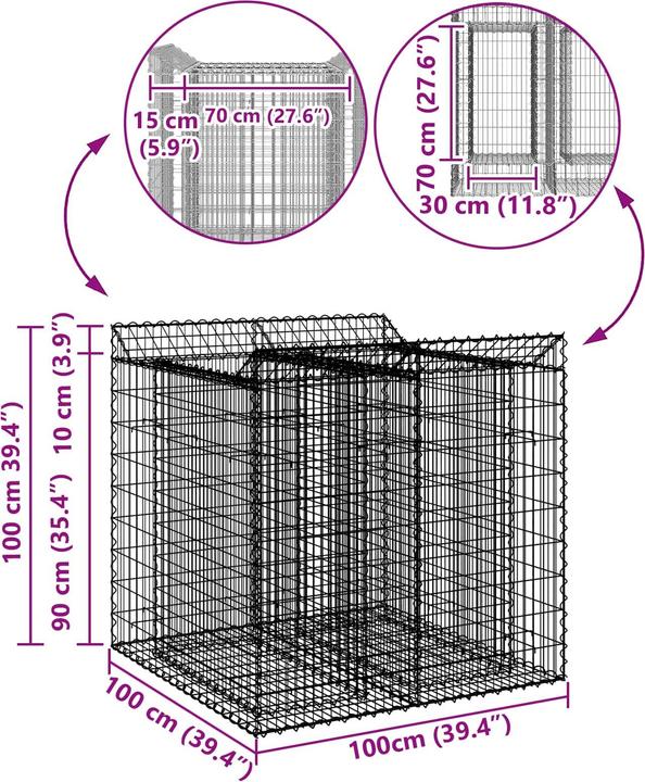 Produktbild vidaXL Zaunpaneele