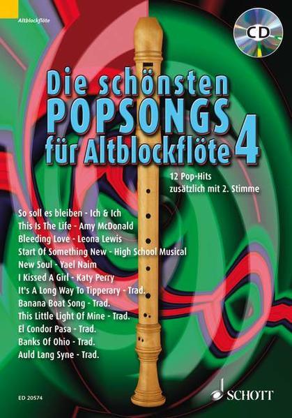 Actual product image Die schönsten Popsongs für Alt-Blockflöte (German, Uwe Bye, 2009)