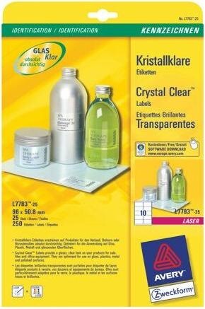 Produktbild Avery Kristallklare Etiketten