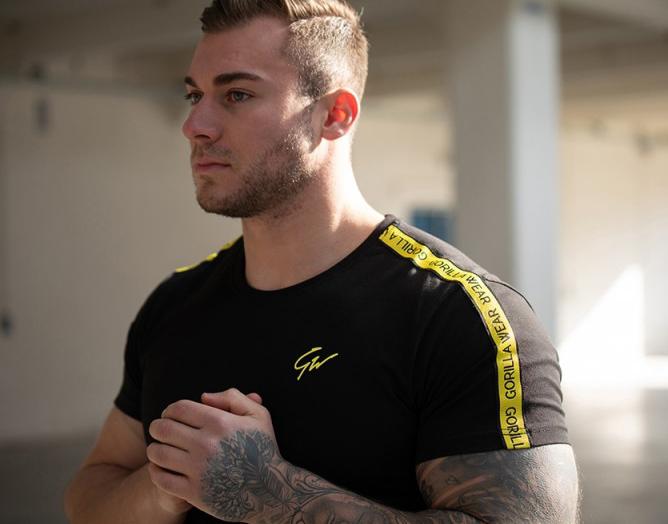 Produktbild Gorilla Wear Chester T-Shirt Black / Yellow (S)