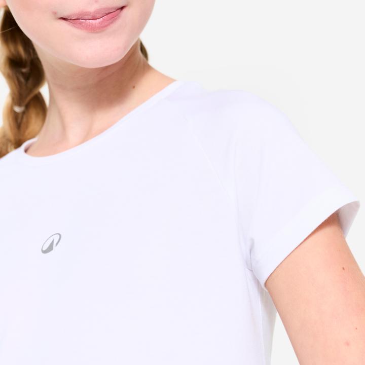 Actual product image Decathlon T-Shirt Kinder Mädchen atmungsaktiv - weiss (140)