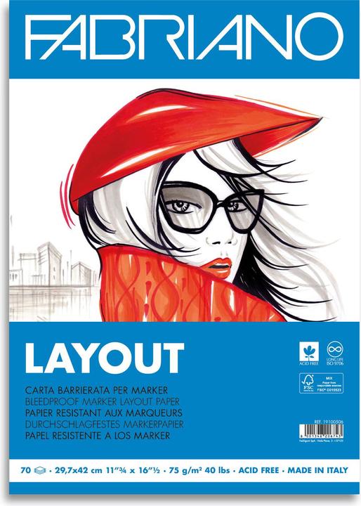 Actual product image Fabriano Zeichenblock Layout A3, 70 Blatt (A3)