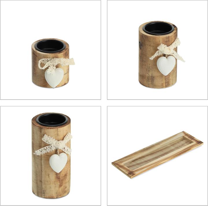 Actual product image Relaxdays Tealight holder (39.5 x 13 x 13.5 cm)