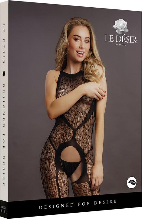 Image du produit Le Désir Crotchless Leopard Bodystocking - O/S (Taille unique)