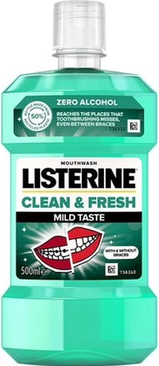 Listerine Clean & Fresh Mild Taste Mouthwash (500 ml, Mundwasser)