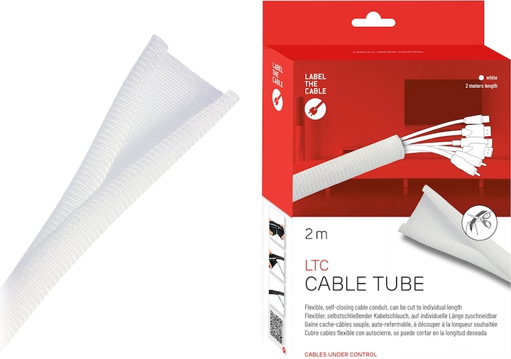 Actual product image Label-the-cable Cable organiser white 1 piece (LTC 5120) (Cable conduit, 200 cm)